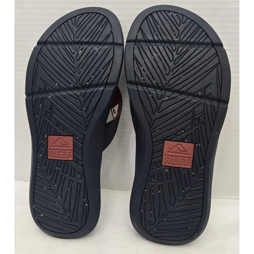 Reef Men's Santa Ana Flip Flops Navy Blue Water-Friendly Comfort Sandals Size 9